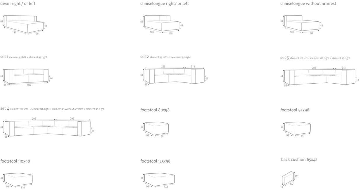 Sits Модульный 5-местный диван из ткани с шезлонгом sun-id-1434745 - Вид №14