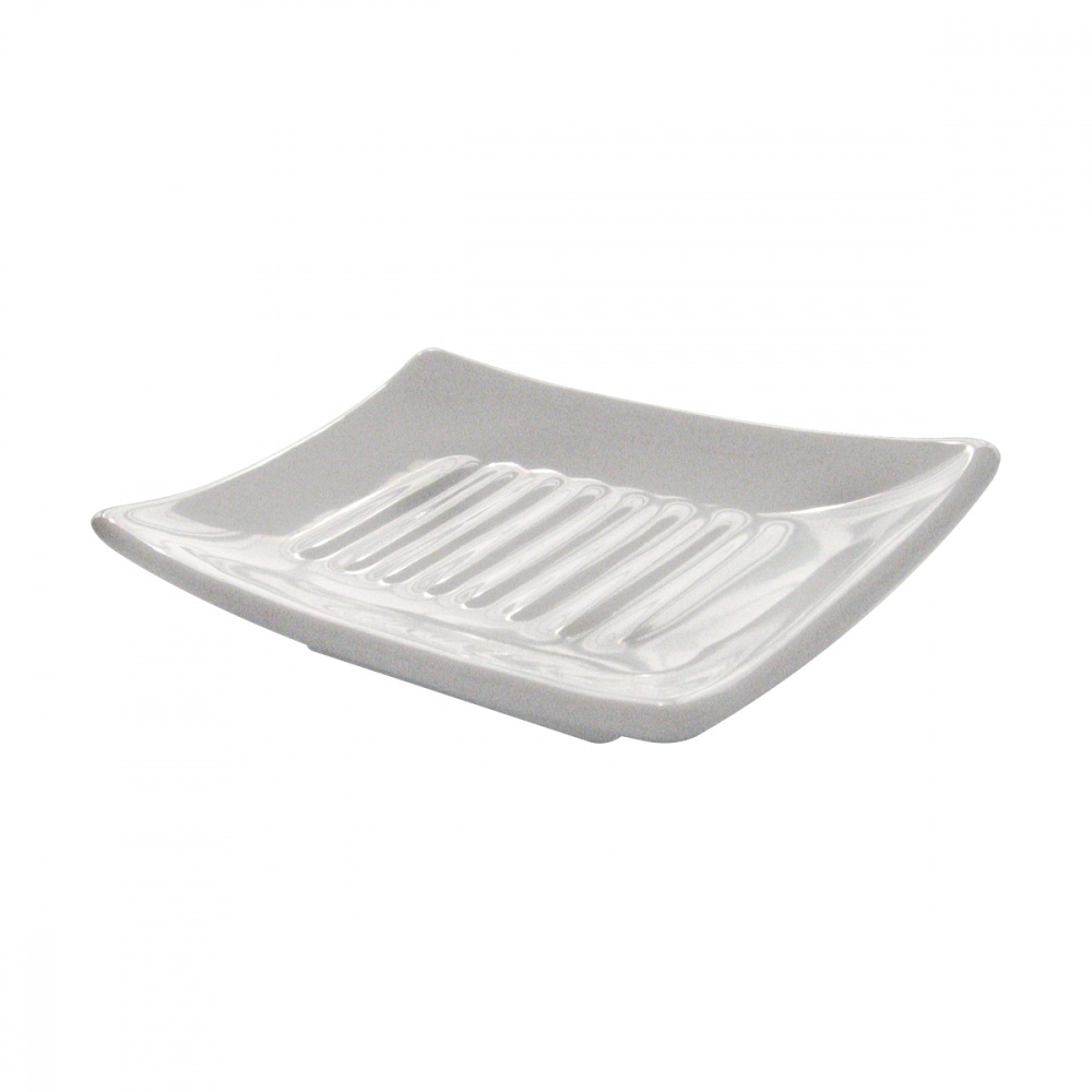 VE11(02) Gedy G-Verbena, настольная керамическая мыльница, белая керамика 