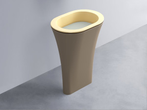 AMLA65-CN+AMPILO-PM+AMCOLO-AN Раковина Amedeo Ovale отдельностоящая cielo Enjoy + Amedeo