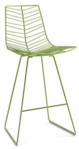 arper Табурет из стали со спинкой и подставкой для ног Leaf