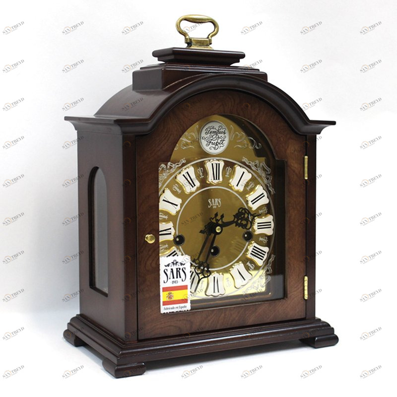 Часы настольные механические темно-коричневые Dark Walnut SARS ДИЗАЙНЕРСКИЕ 00-3967466 Коричневый 