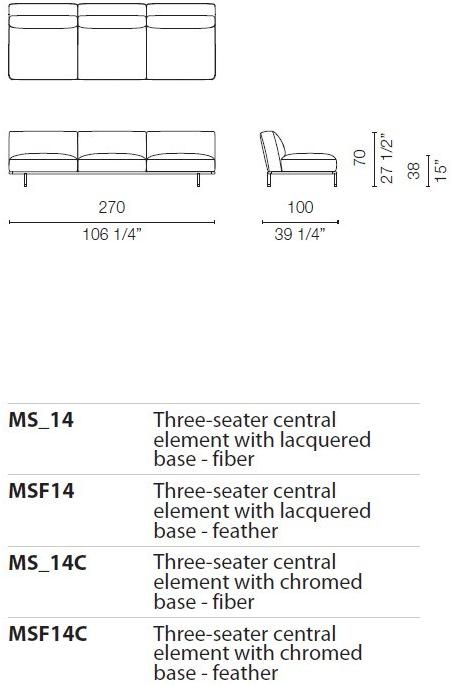 Cappellini Модульный диван со съемным чехлом Cap martin sunset sun-id-1481294 - Вид №26