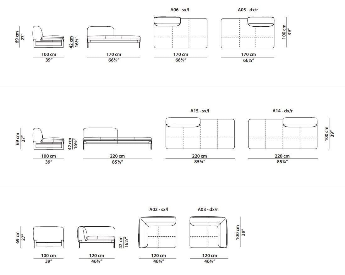 Кожаный модульный угловой диван Baxter Виктор ARCH-00001054 - Вид №8