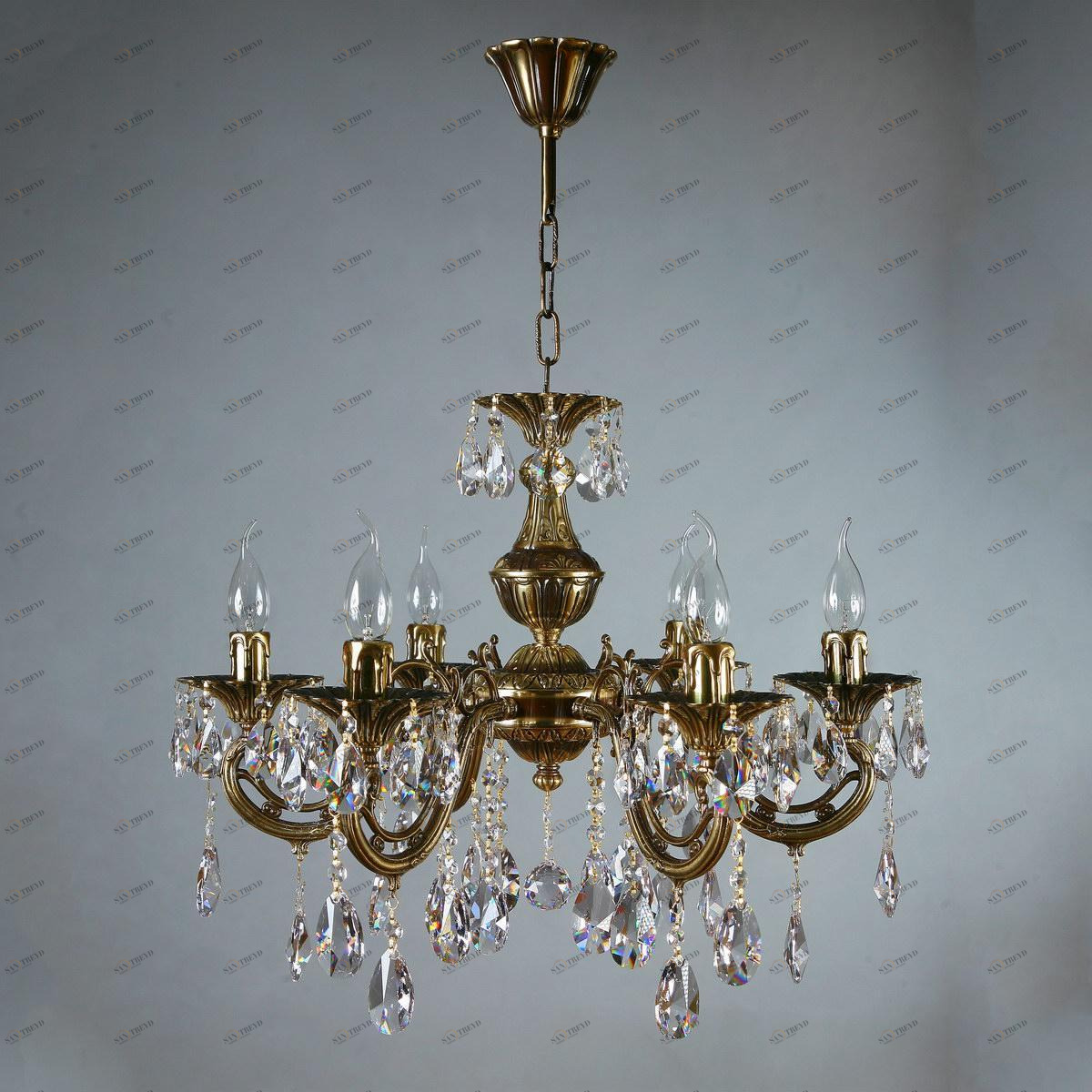 Подвесная люстра Ambiente Aria 8818/6 PB Tear drop AMBIENTE ДИЗАЙНЕРСКИЕ, ARIA 181511 Бронза 