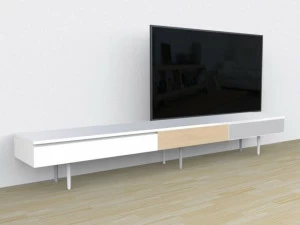 CP Parquet Тумба под ТВ из лакированного дуба с ящиками Cp lab design