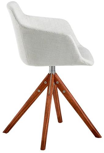 Angel Cerdá Вращающийся стул на козелке из ткани с подлокотниками New chair 4059 dc-s084a Angel Cerda - Вид №1