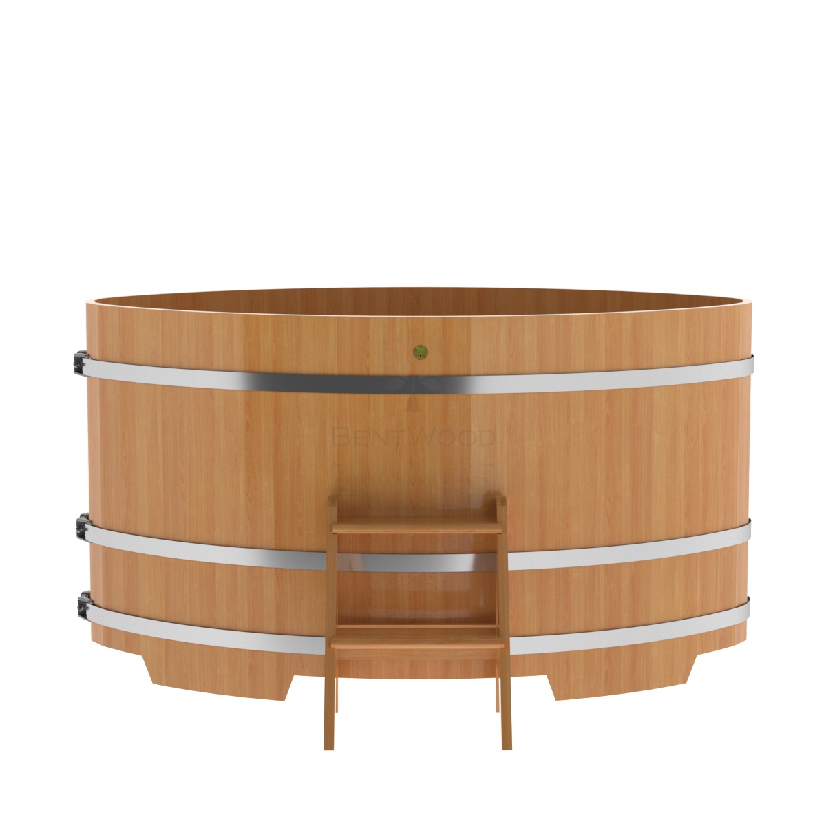 1184 Купель овальная из лиственницы 1,15х1,83х1,0 натуральная премиум Alyarus  - Вид №3