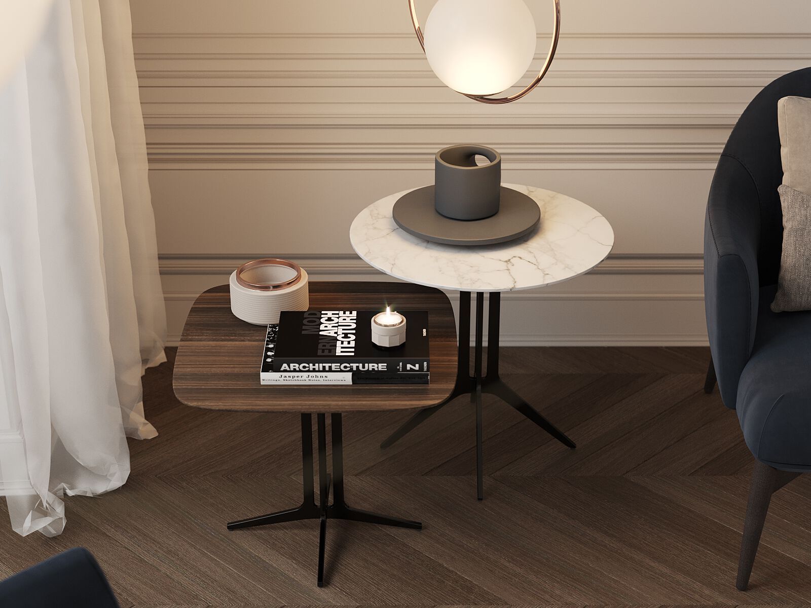 Журнальный столик из черного дерева PRADDY Natur ARCH-00031225 - Вид №5