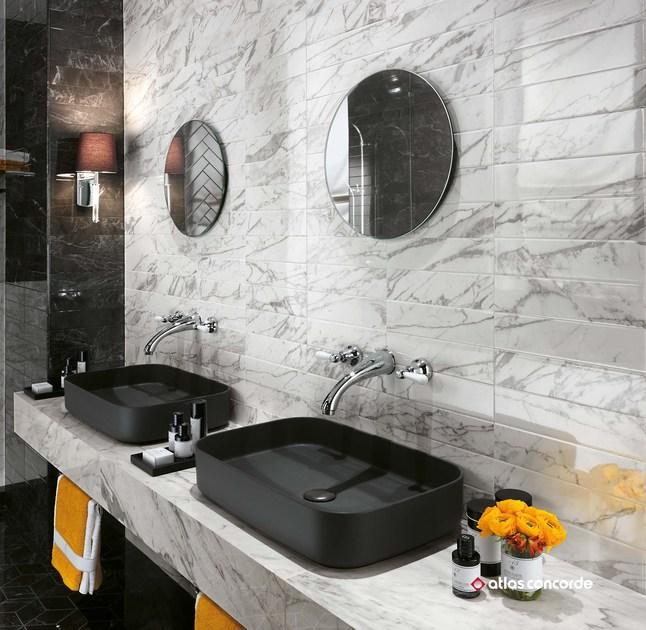 Atlas Concorde Белая плитка для стен с эффектом мрамора Brick atelier sun-id-1364938 - Вид №9