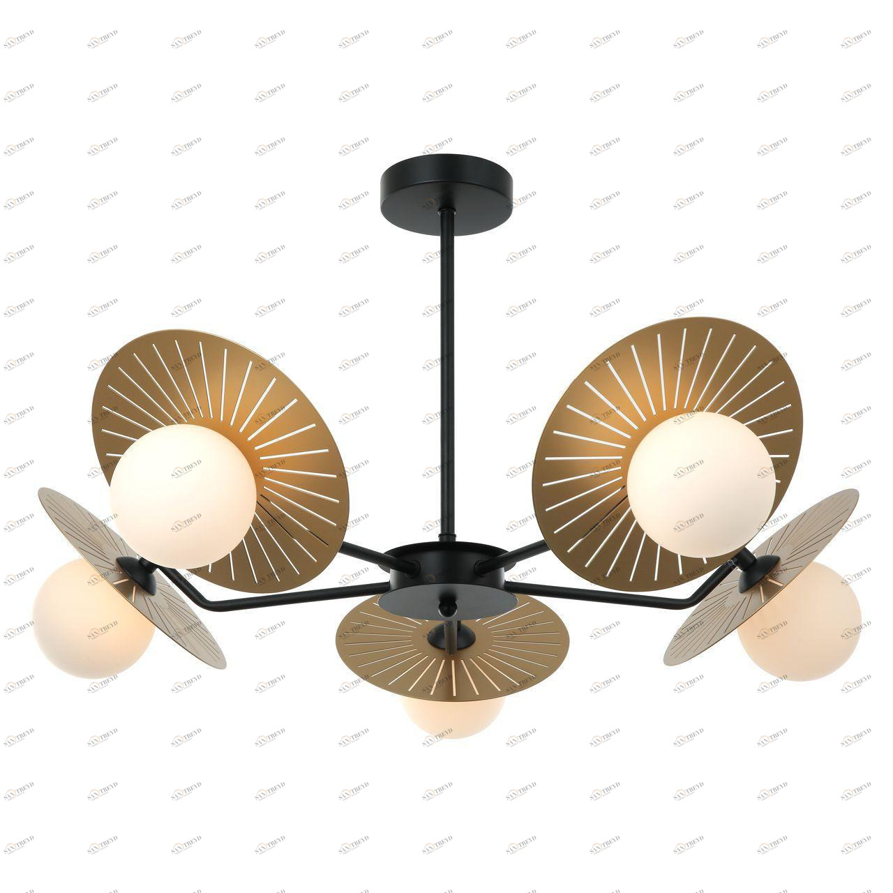 Подвесная люстра Favourite Sonnenblume 2356-5P FAVOURITE ДИЗАЙНЕРСКИЕ, SONNENBLUME 313395 Золотой 