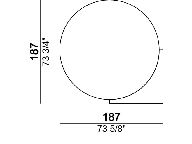 Настенное круглое зеркало Arketipo KARMA ARCH-00112627 - Вид №4