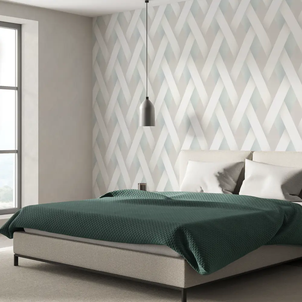 Флизелиновые обои Palitra Home Super серые с геометрическим рисунком 1.06 м 89436989 STLM-1584508 - Вид №5