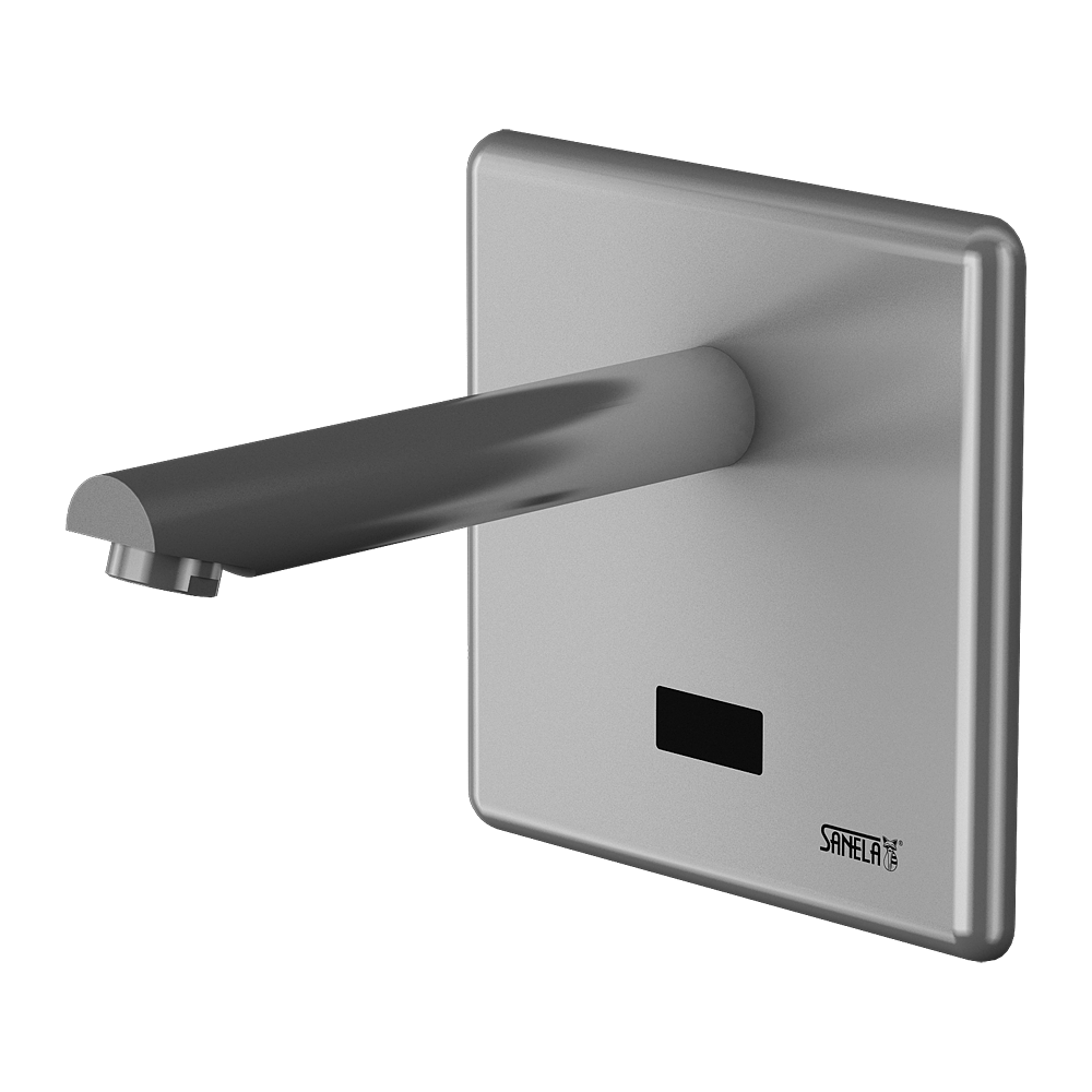 03042 Автоматический настенный смеситель, плечо вытекания 250 мм, 24 В пост. SANELA 