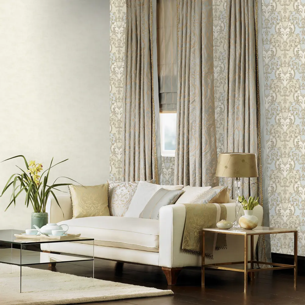 Обои флизелиновые 1,06х10 м цвет бежевый ED1122-03 EURO DECOR Baccarat STLM-2098717 - Вид №4