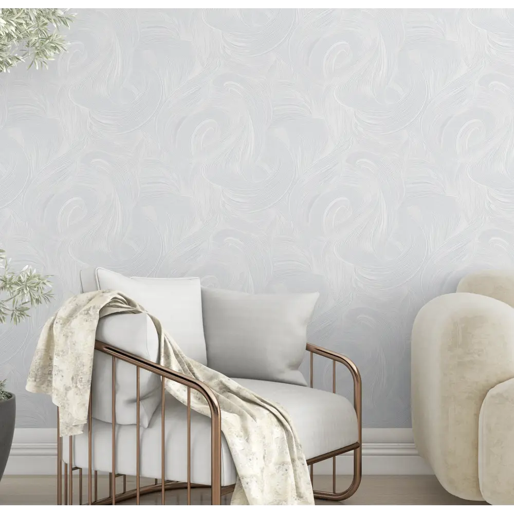 Обои флизелиновые Asc Wallpaper Elsa серые 1.06 м 192021 STLM-2086679 - Вид №4