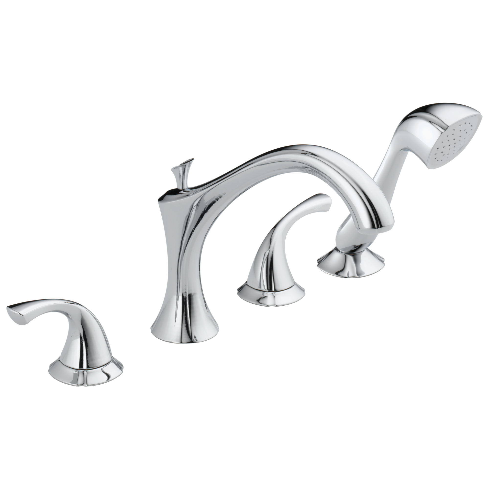 T4792-PT Римская ванна с ручным душем Delta Faucet Addison Выдержанный оловянный 