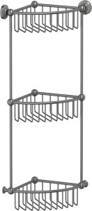 STI 409 Полочка-решетка угловая 3-х ярусная 23 cm 3SC STILMAR ANTIQUE SILVER