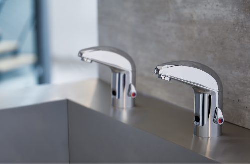 2512 Idral Электронный смеситель для раковины серии ONE с инфракрасным датчиком. Работает от батареи 