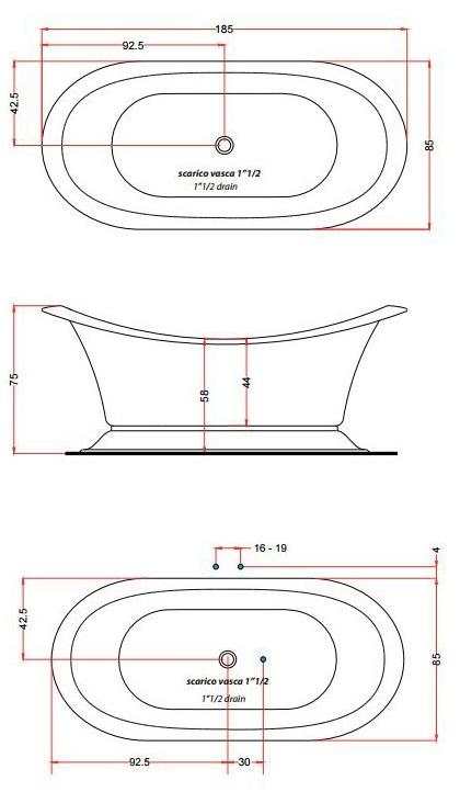 Olympia Ceramica Отдельностоящая овальная керамическая ванна Formosa 2.0 Vaforba01 - Вид №2