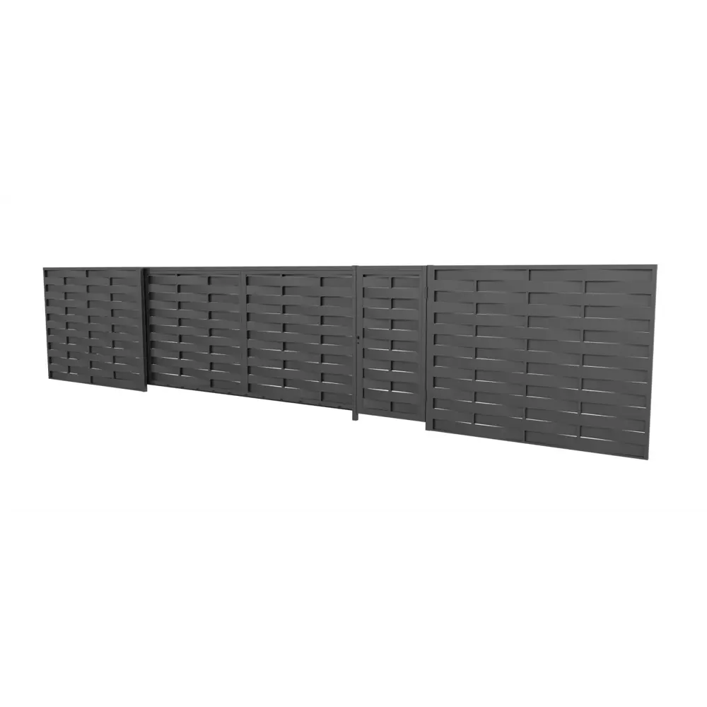 Комплект еврожалюзи для калитки Утес 1x2 м серый RAL 7024 антрацит Santreyd STLM-2165860 - Вид №1