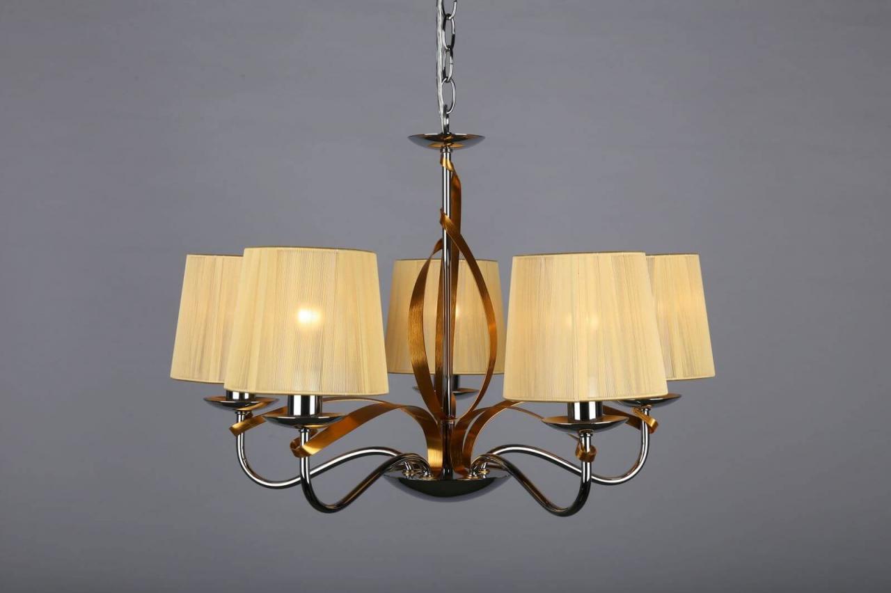 Подвесная люстра Omnilux OML-61603-05 OMNILUX ДИЗАЙНЕРСКИЕ 185644 Бежевый  - Вид №2