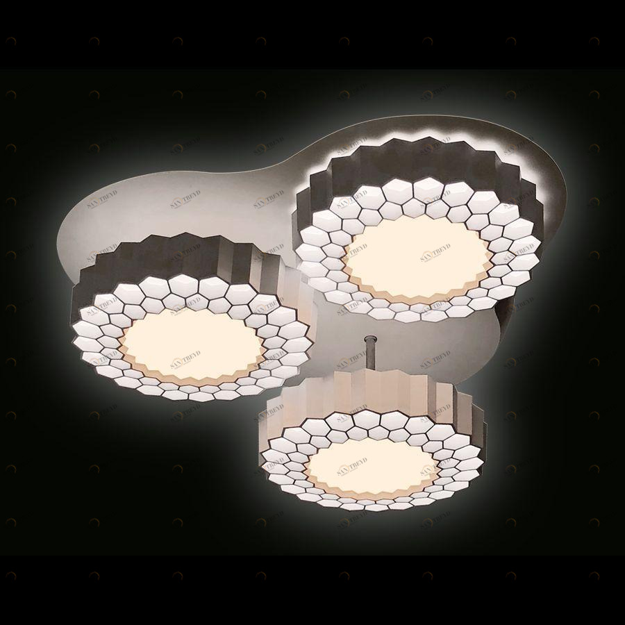 Потолочная светодиодная люстра Ambrella light Orbital High-Tech FH12/3 WH 96W D500 AMBRELLA LIGHT ORBITAL HIGH-TECH 220102 Белый 