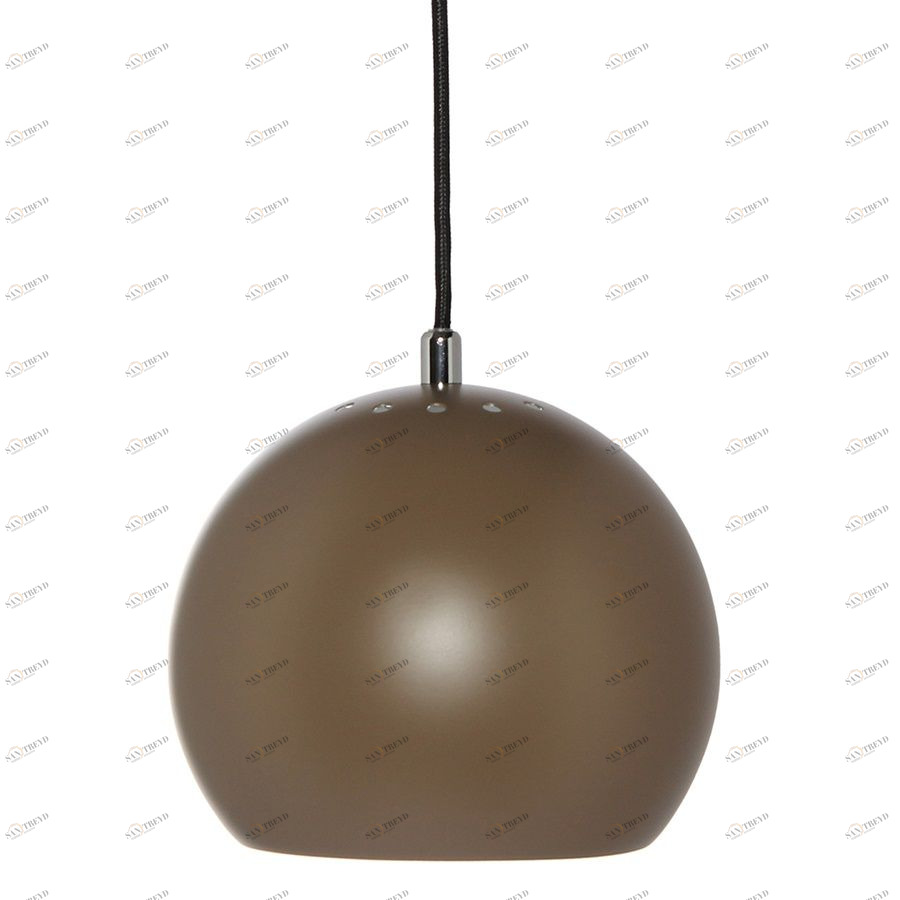 Лампа подвесная Ball, коричневая матовая, черный шнур Frandsen 111512605001