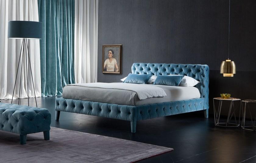 Chaarme Letti Кровать из мягкой ткани с тафтинговым изголовьем sun-id-1500935 - Вид №1