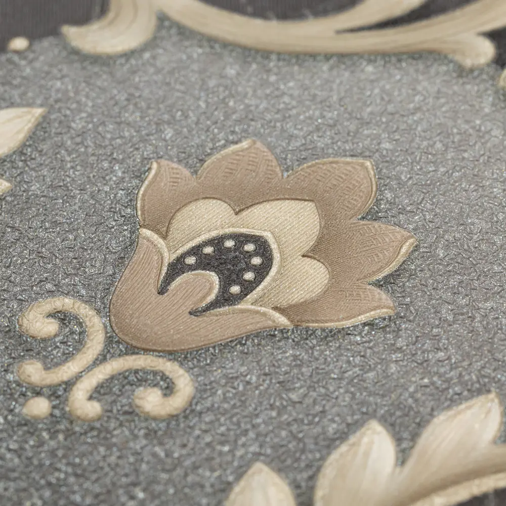 Флизелиновые обои Изабелла графит 1.06 м - Московская Обоенная Фабрика 89399386 МОСКОВСКАЯ ОБОЙНАЯ ФАБРИКА STLM-1462536 - Вид №1