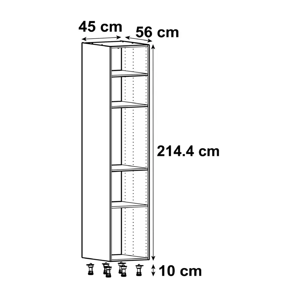 Колонка напольная Delinia ID 45x214.4x56 см ЛДСП цвет белый 82000380 STLM-2178993  - Вид №7