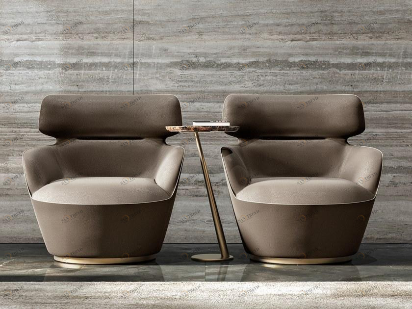 Barnini Oseo Мягкое кожаное кресло с подлокотниками Richmond upon thames Rc204