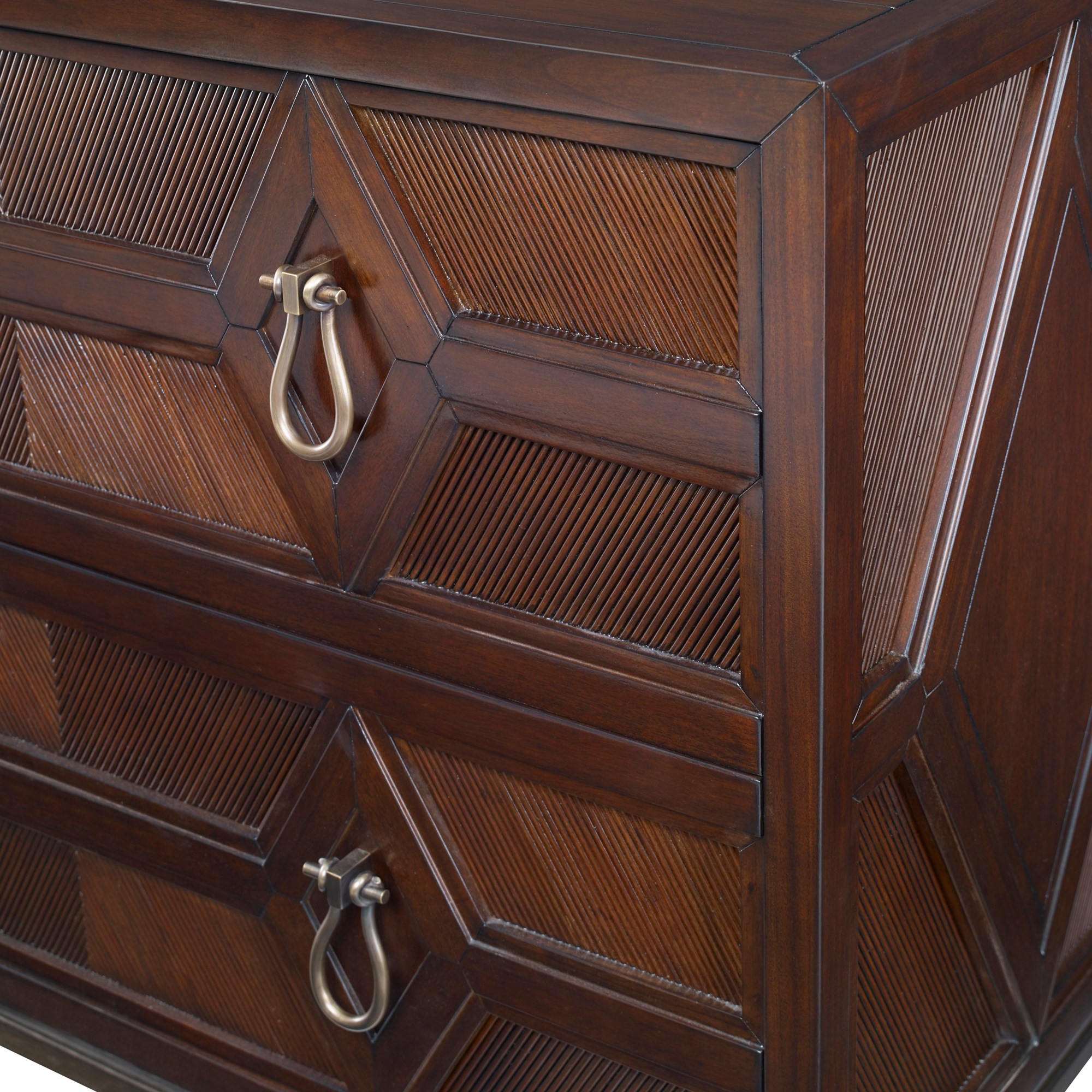 Столы 04602-350-021 Diamond Two Drawer Chest - Dark Ambella  - Вид №4