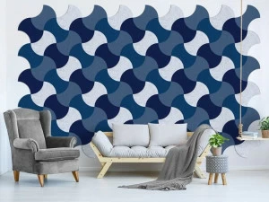 Slalom Акустическая стеновая панель из ткани Felt