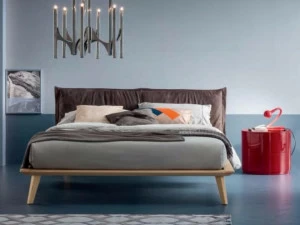 Dall'Agnese Двуспальная кровать из дуба с мягким изголовьем Letti imbottiti