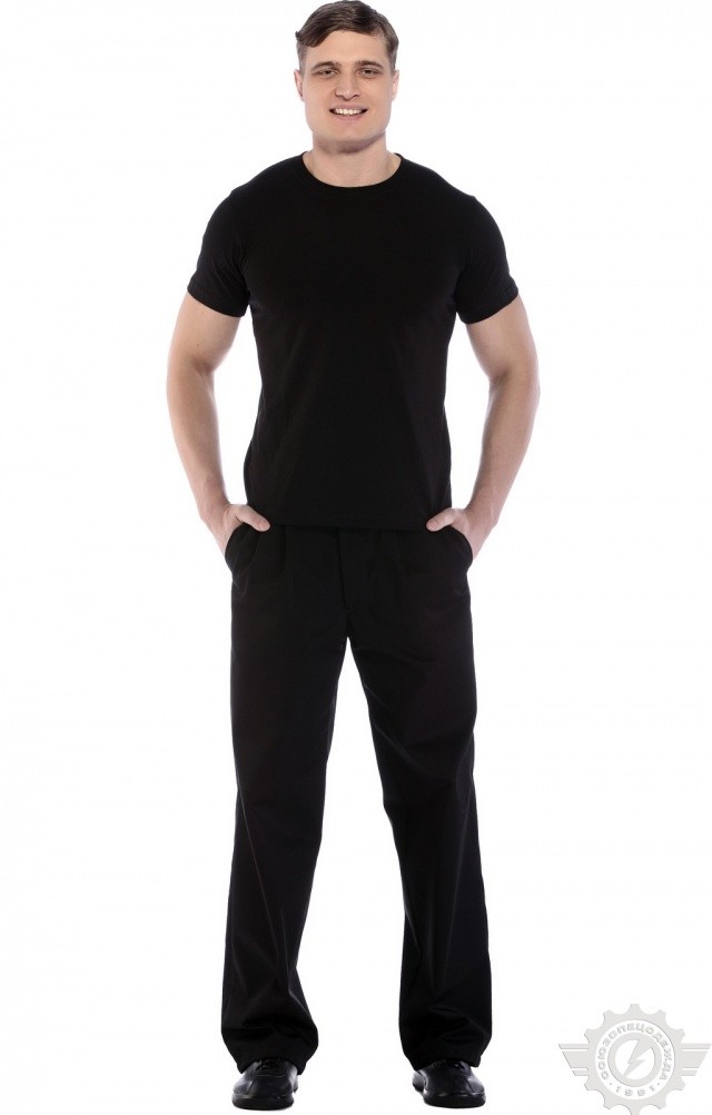 4958220 Футболка черная  Одежда для официантов  размер XL (50-52) Спецодежда  - Вид №8