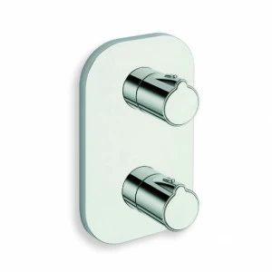 CRIXE753 Внешние части термостатического смесителя для душа / ванны для CRICS800 с 3 выпускными запорными вентилями, ручками из АБС и пластиной Cristina Rubinetterie