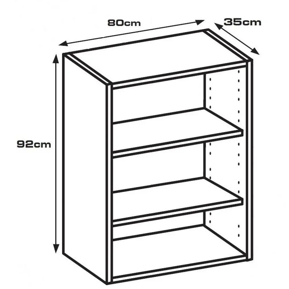 Каркас навесной 80x92x35 см, ЛДСП, цвет белый DELINIA STLM-2116054 - Вид №4