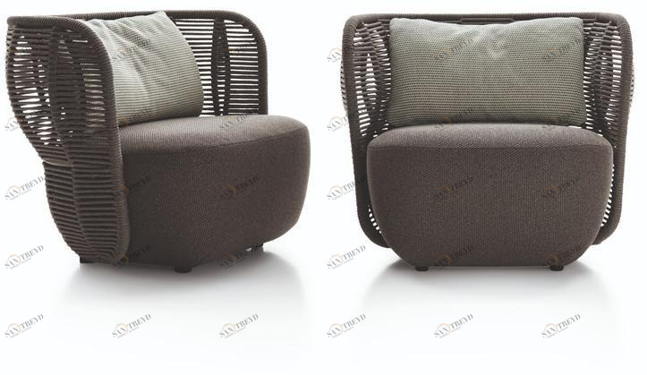 B&B Italia Outdoor Садовое кресло из ткани с подлокотниками Bay sun-id-1422121