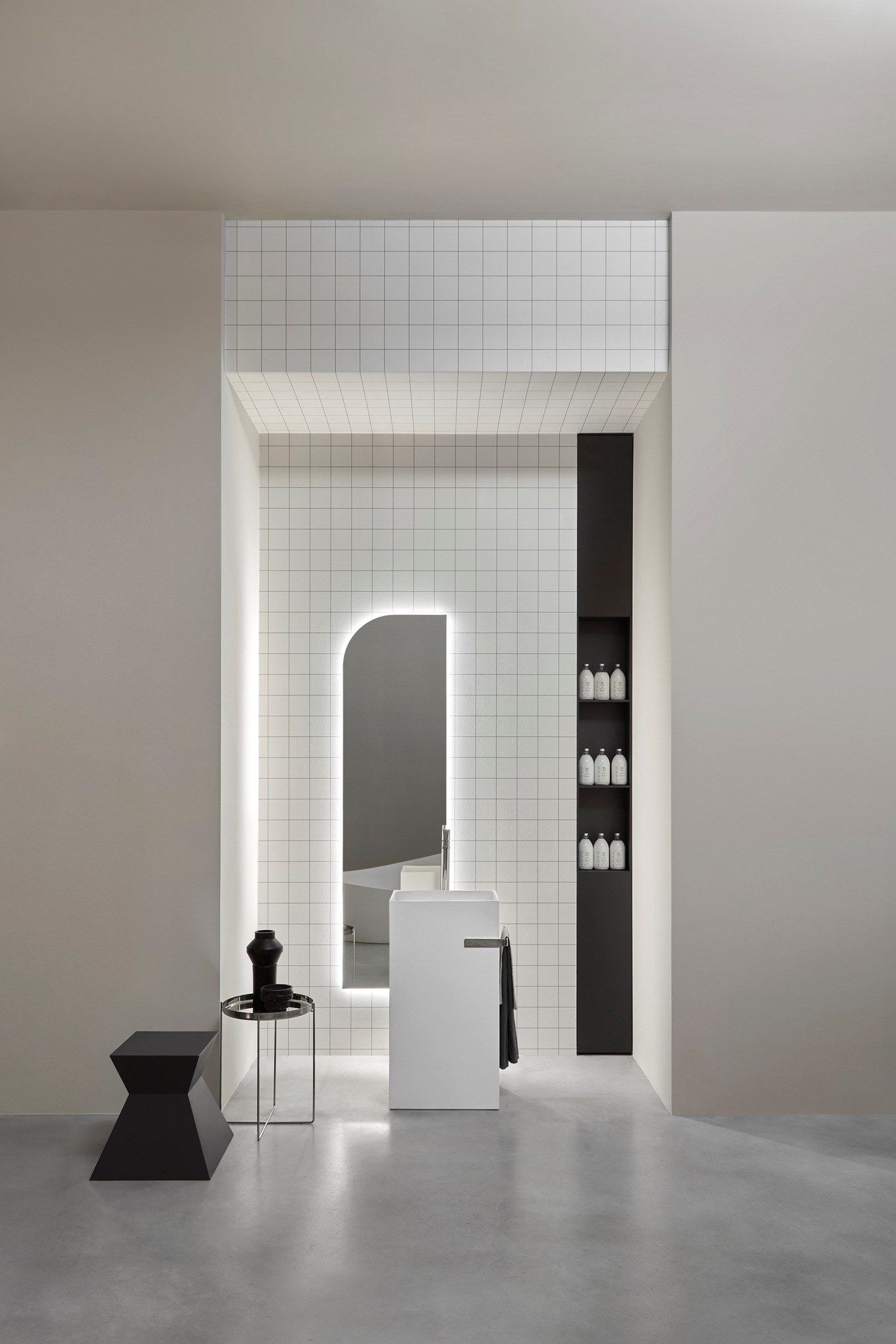 Геометрические обои для ванной комнаты Antoniolupi TRALERIGHE ARCH-00067593 - Вид №18