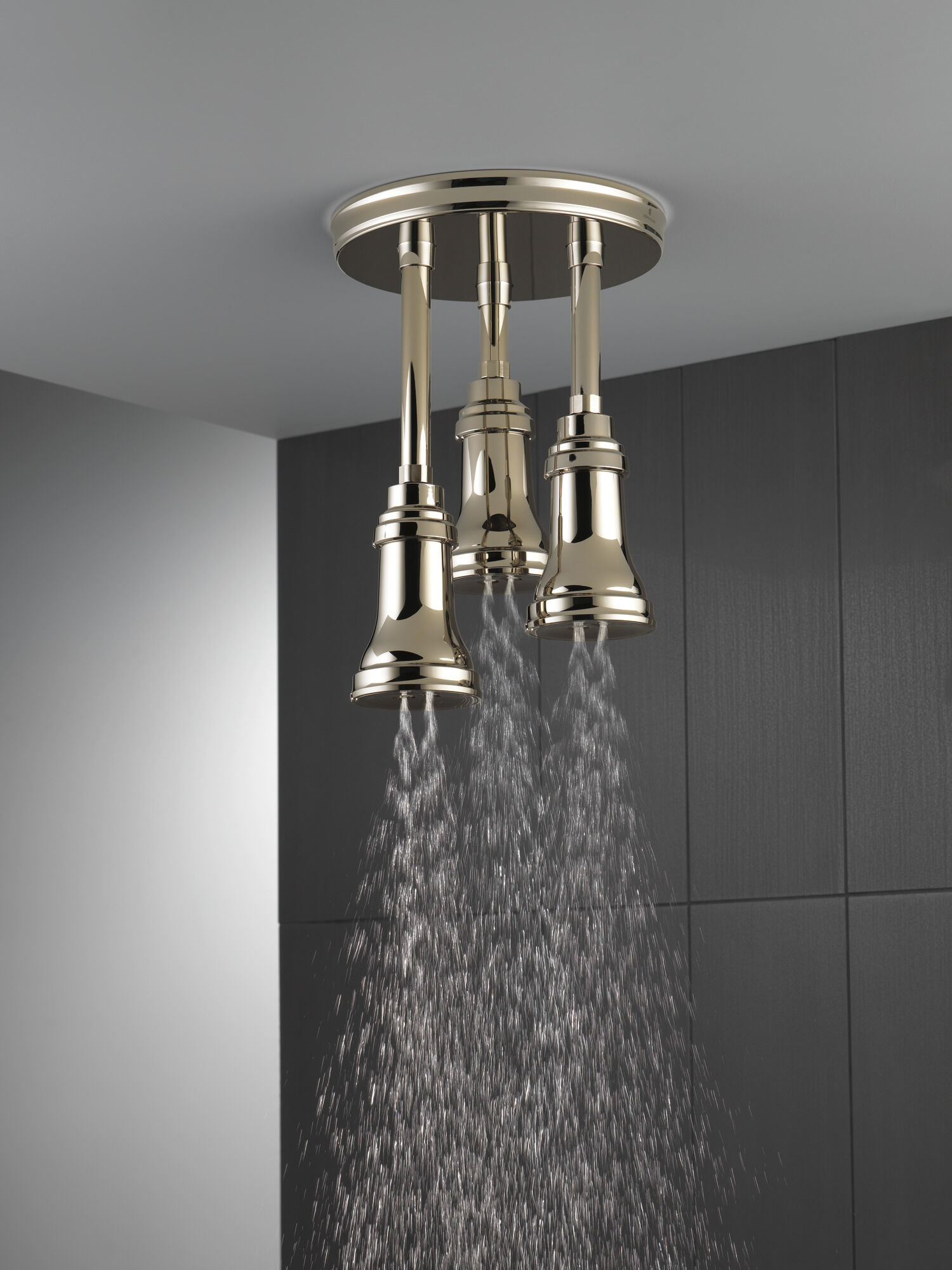 57190-PN25 H2Okinetic® Подвесная душевая лейка Raincan Delta Faucet Universal Showering Полированный никель  - Вид №3
