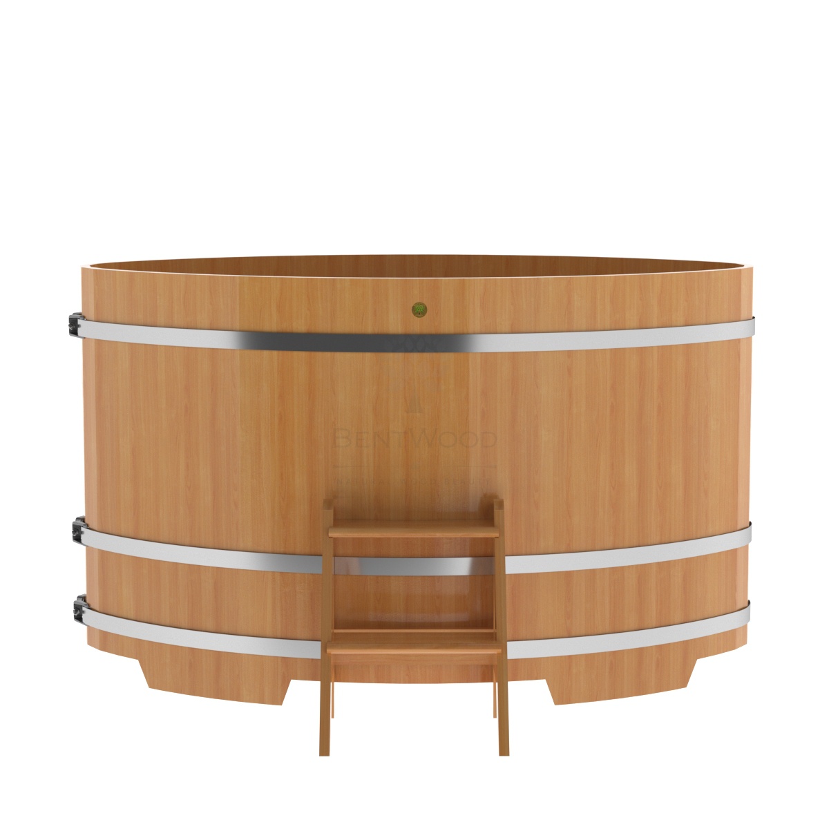 1187 Купель овальная из лиственницы 1,15х1,83х1,1 натуральная премиум Alyarus  - Вид №3