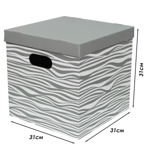Коробка для хранения АПЕ 312G с крышкой и ручками 31×31×31 см 89433153