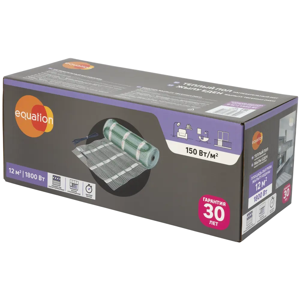 Нагревательный мат для теплого пола Equation 12 м2 1800 Вт STLM-2000264 - Вид №3