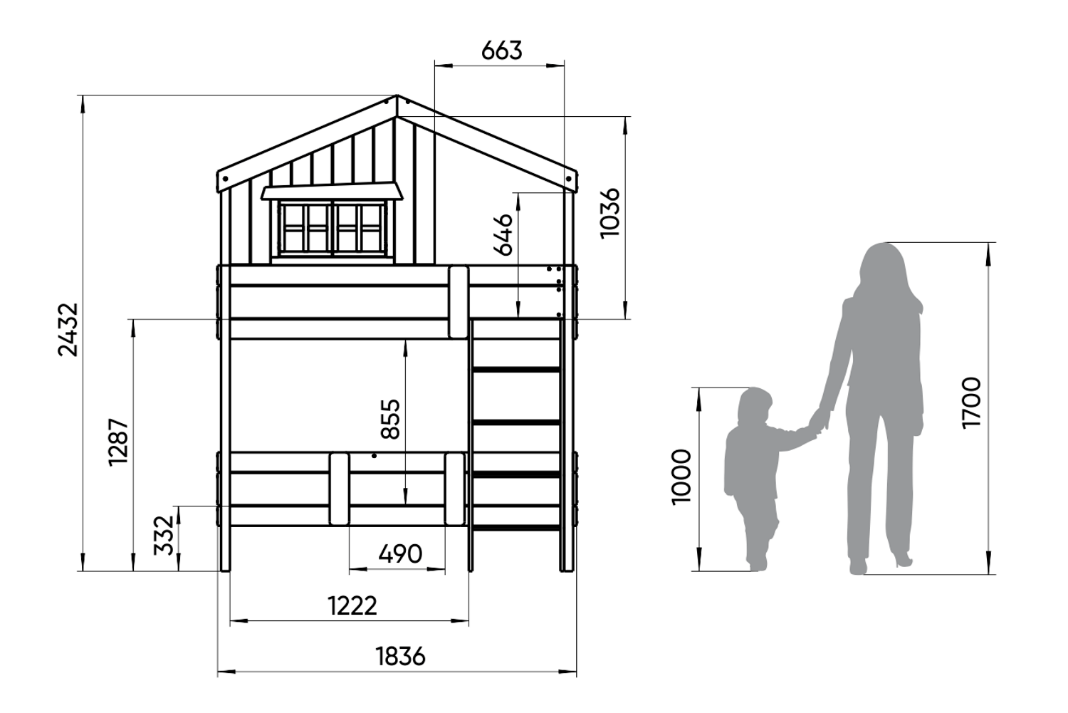 Кровать двухъярусная белая "Шале M" ELLIPSE ELLIPSE HOME 00-3951304 Белый Santreyd  - Вид №3