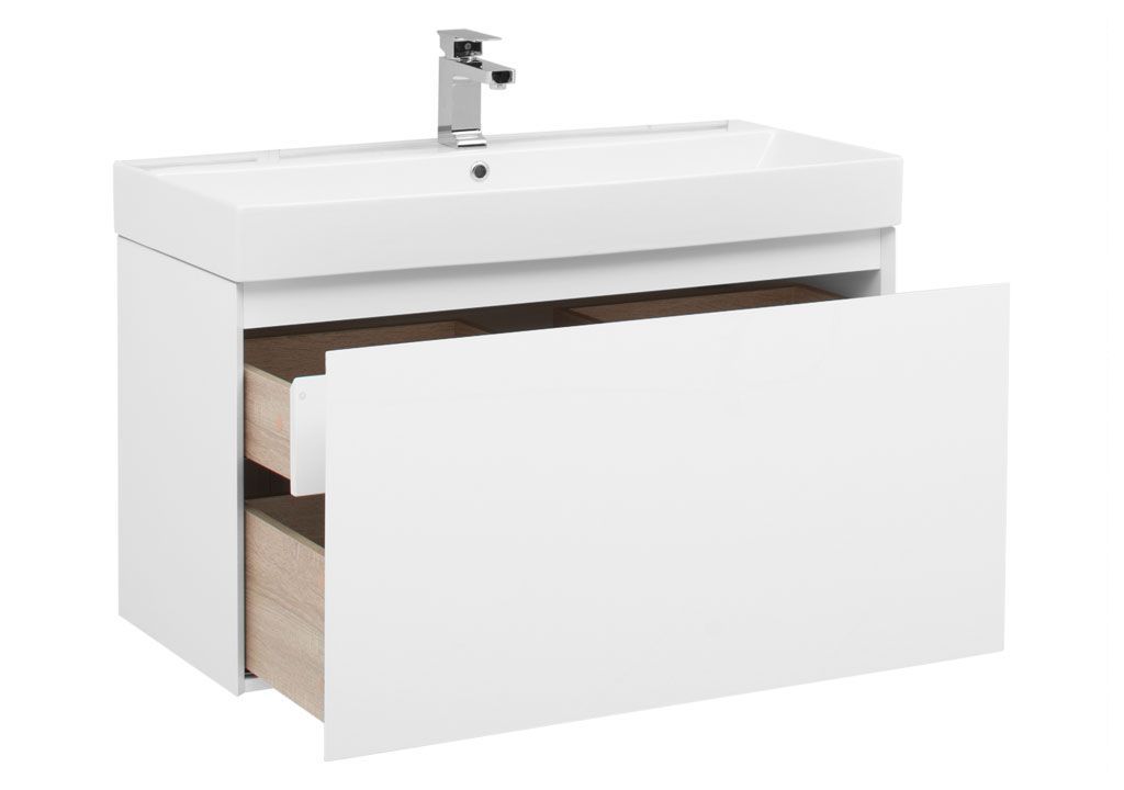 Тумба с раковиной Aquanet Йорк 100 белый 0020209100199206 - Вид №1