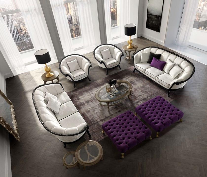 Andrea Fanfani 3-х местный тканевый диван Tornabuoni 746/d - Вид №1