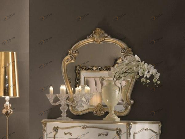 SCAPPINI & C Настенное зеркало сусальным золотом и сусальным серебром 35th anniversary 2594