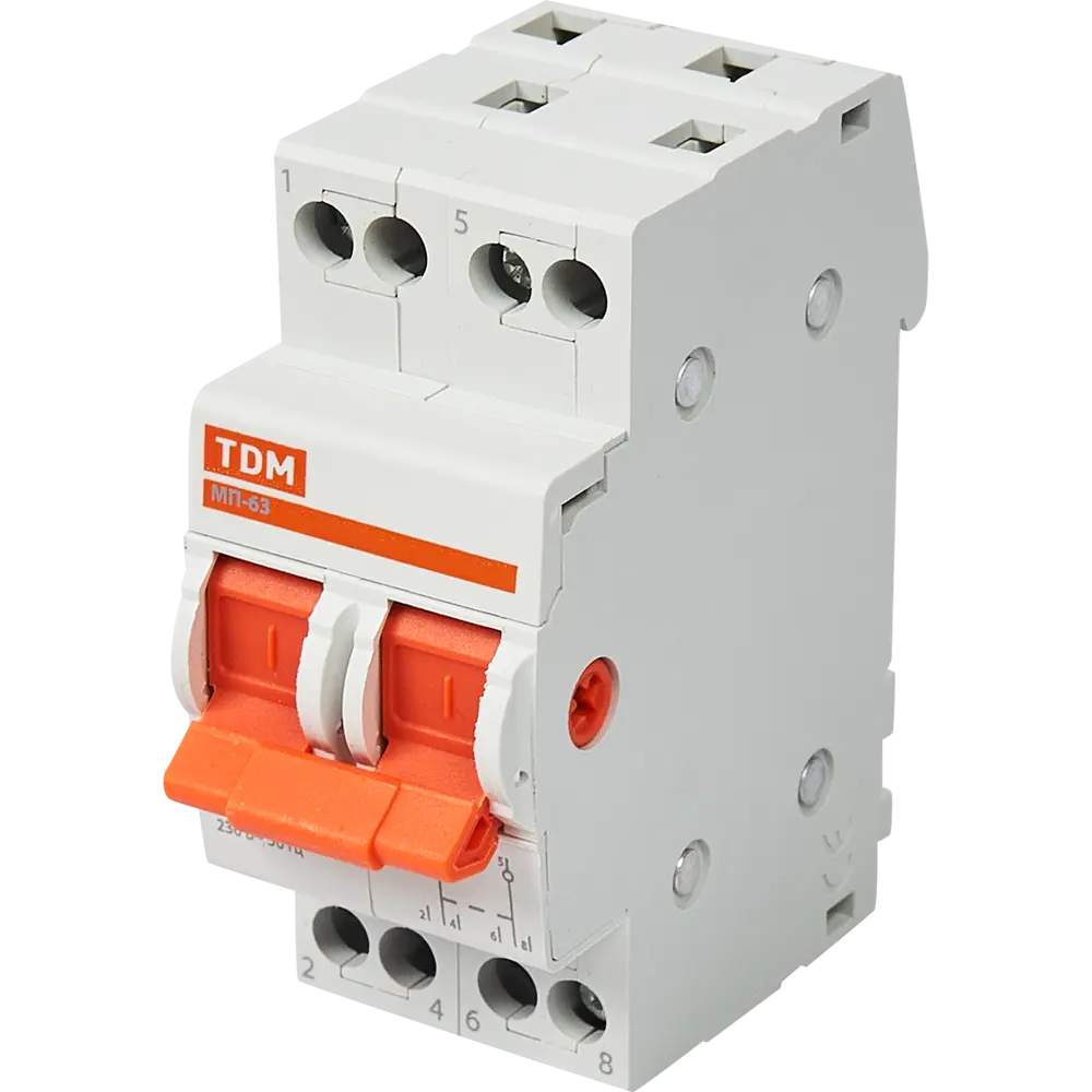 Выключатель нагрузки TDM Electric МП-63 2P для надежного управления электроцепями 84399545 STLM-0049318