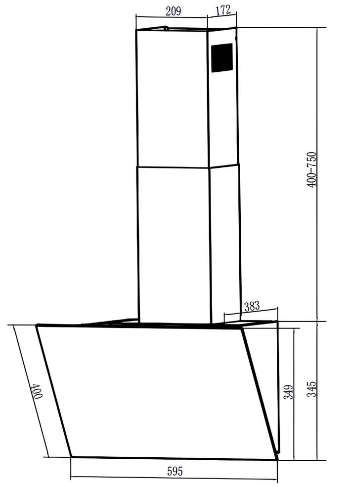 9079285 Вытяжка наклонная NORDFROST HM 6080 W белый STDN-0148558 - Вид №8