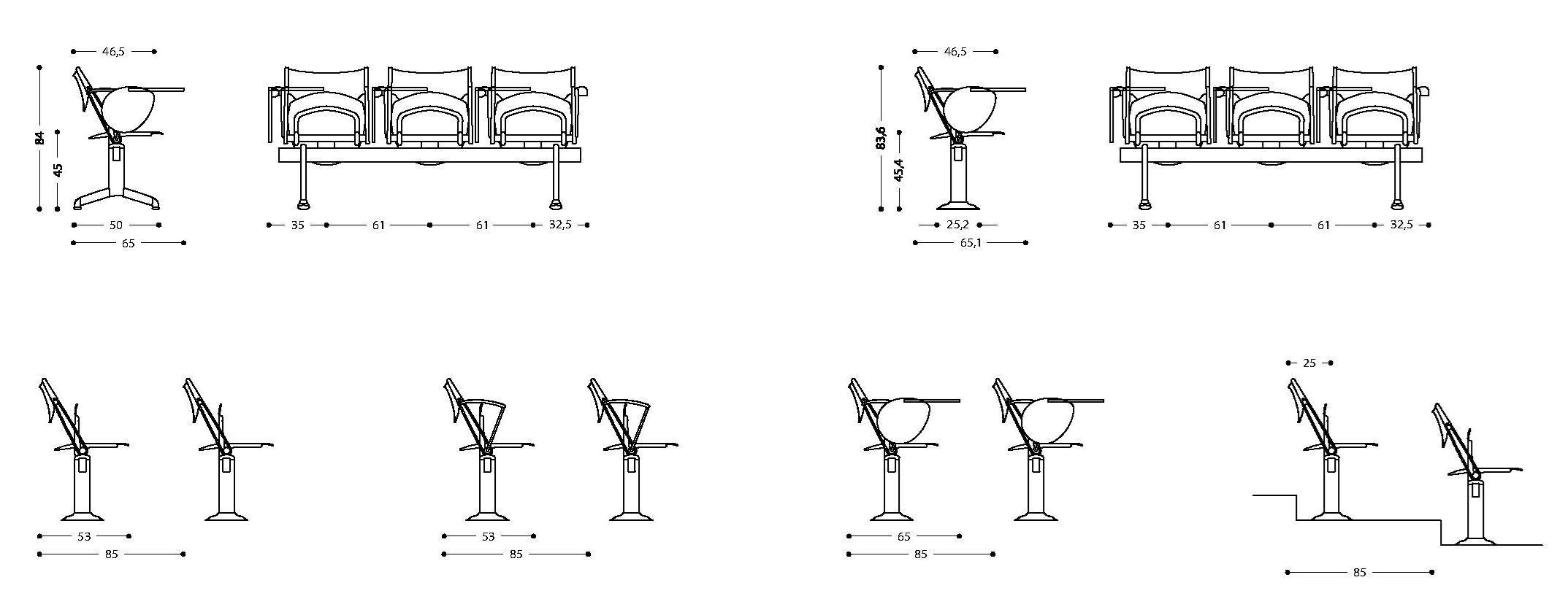 Сиденье на деревянном брусе с откидным сиденьем LAMM Conpasso ARCH-00052026 - Вид №7